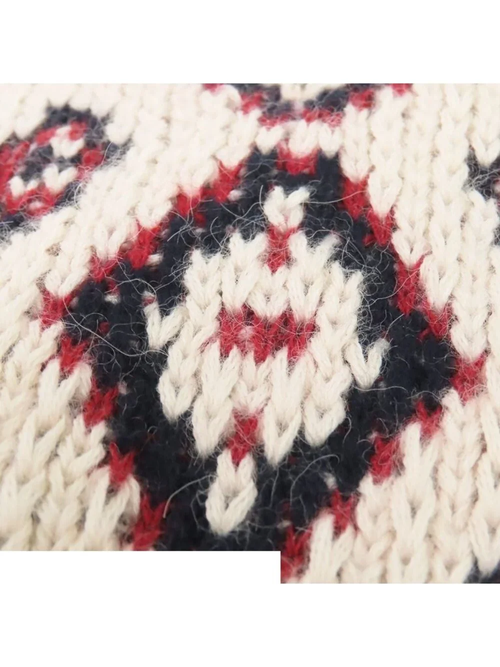 Chanel Knit Dress Navy Ivory Red Alpaca Wool Cashmere Sleeveless Neck 42